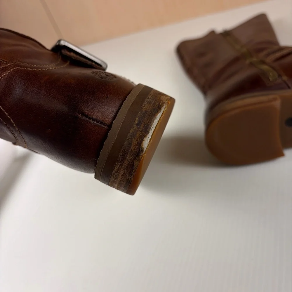 Timberland Women’s Tall Brown Leather Riding Boots Size 6.5